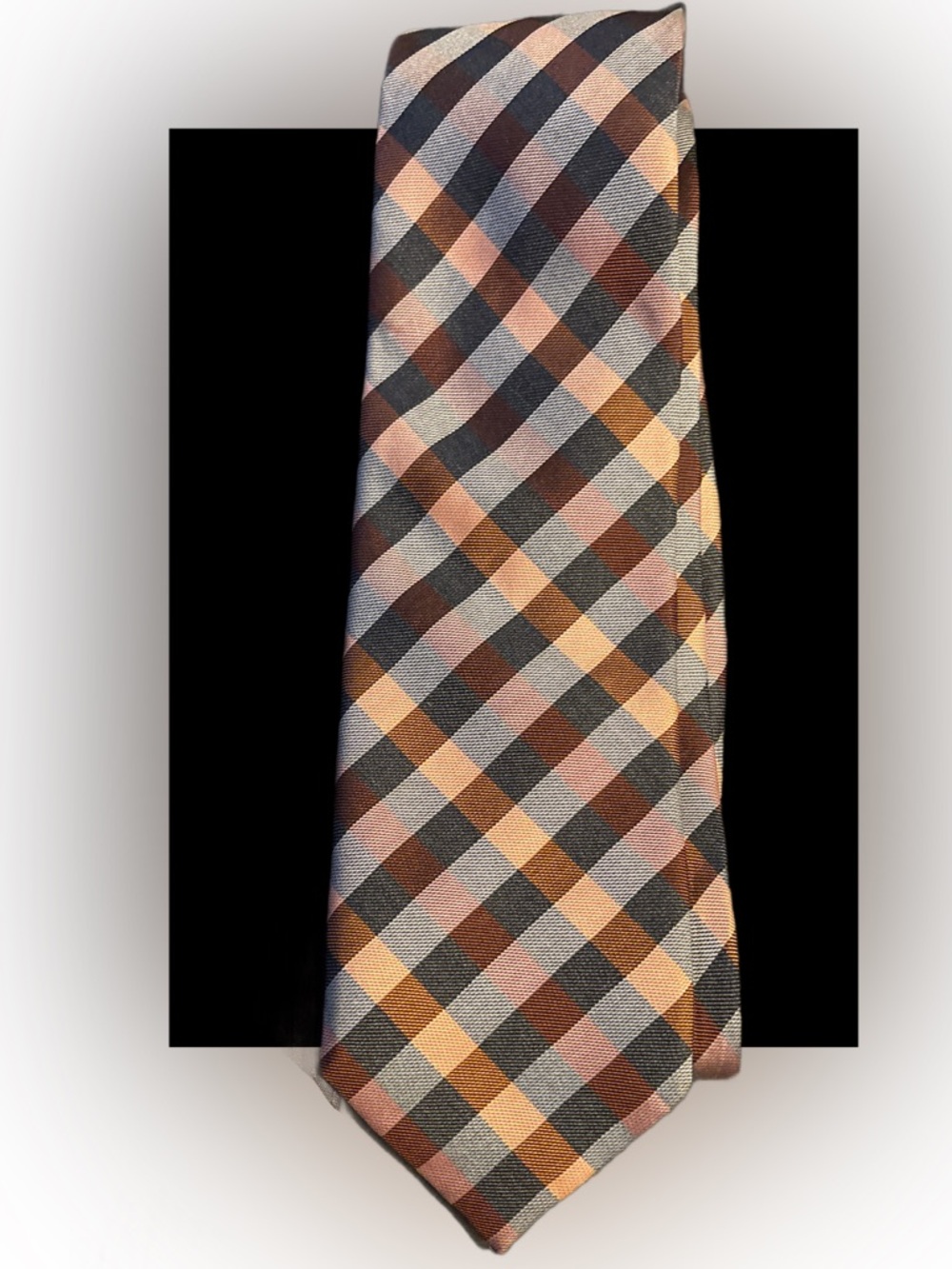 Studio Two- Silk Tie Set in Brown, Gold and Cream Patterns